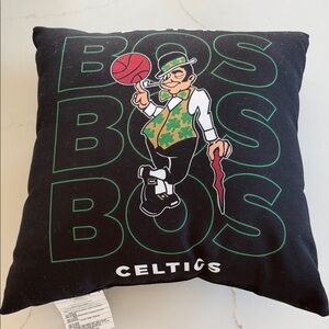 Boston Celtics Black Throw Pillow